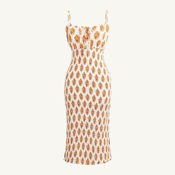 JCREW Smocked linen dress in gathered floral block print
NWT - Picture 1 of 8